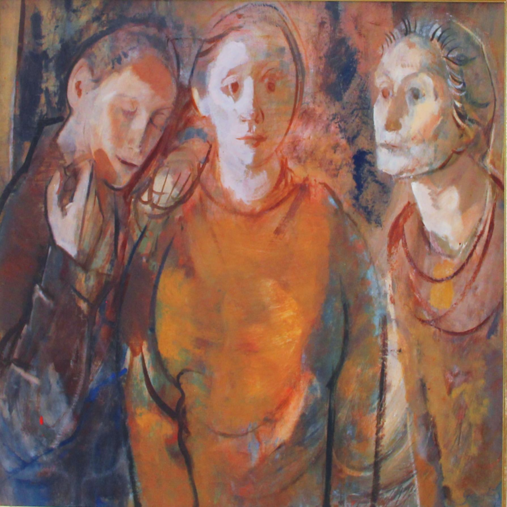Obra del pintor español gastó, "tres personajes"